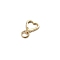 Zinc Alloy Swivel Snap Hook Clasps, Heart, Light Gold, 42x26mm, Hole: 11mm