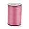 Flat Waxed Polyester Thread String, Micro Macrame Cord, for Leather Sewing Stitching, Flamingo, 0.8~0.9x0.3mm, about 109.36 Yards(100m)/Roll