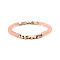 Gold-tone Miyuki Elastic Crystal Beaded Bracelet with Acrylic Tube Beads