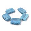 Electroplated Natural Druzy Crystal Beads Strands G-N0257-05-5