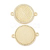 Rack Plating Brass Micro Pave Clear Cubic Zirconia Connector Charms KK-K332-17G-2