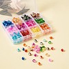 Two Tone Transparent Crackle Acrylic Beads CACR-TA0001-01-8