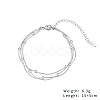 Stainless Steel Multi-strand Bracelets Round Snake Chain Bracelets for Women Men FH6045-4-1