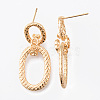 Brass Stud Earrings KK-N232-195-NF-4