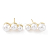 Rack Plating Brass Stud Earrings for Women KK-Z038-12G-1
