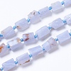 Natural Blue Lace Agate Beads Strands G-F568-173-1