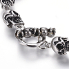 304 Stainless Steel Link Chain Bracelets BJEW-L665-01AS-2