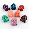 Dyed Buddha Head Synthetical Coral Beads X-CORA-R011-17-1