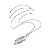 304 Stainless Steel Crystal Stone Cage Pendant Necklaces NJEW-JN04794-1