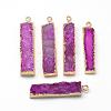 Natural Druzy Agate Pendants G-Q499-M-2