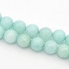 Dyed Faceted Round Natural Jade Beads Strands G-E302-095-8mm-1-3
