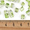 Spray Painted Glass Seed Beads SEED-A034-01F-4