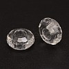 Faceted Glass Rondelle Large Hole European Beads GLAA-O004-09-1