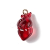 Transparent Resin Pendants RESI-E028-01G-M-3