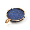 Natural Lapis Lazuli Pendants PALLOY-JF00924-01-4