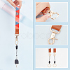 GOMAKERER 2Pcs 2 Colors Polyester Hand Wrist Lanyard for Phone Decoration Key Chain HJEW-GO0001-03-3