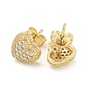 Brass Micro Pave Cubic Zirconia Ear Studs EJEW-P261-27G-G-2