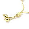Rack Plating Brass Round Bead Slider Bracelets for Women BJEW-M232-01G-C-4