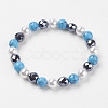 Synthetic Hematite Beads Stretch Bracelets BJEW-I241-26C-1
