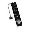 Skeleton Stainless Steel Rectangle Bookmark for Booklovers Reader PW-WGA1359-03-1