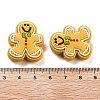 Christmas Gingerbread Man Silicone Beads SIL-U005-01B-3