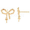 Brass Stud Earring Findings KK-S364-066-3