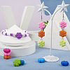 48Pcs 12 Colors Flower Food Grade Eco-Friendly Silicone Beads SIL-TA0001-50-8
