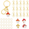 DICOSMETIC DIY Mushroom Elf Charm Keychain Making Kit DIY-DC0001-83-1