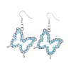 Glass Dangle Earring & Pendant Necklace Jewelry Sets SJEW-JS01076-04-7