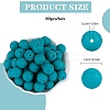 80Pcs Round Silicone Focal Beads SIL-SZ0001-24-16-2