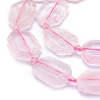 Natural Rose Quartz Beads Strands G-L552P-03-2