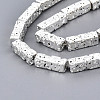 Electroplated Natural Lava Rock Beads Strands X-G-T114-63S-6