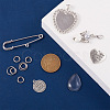 Fashewelry DIY Charm Drop Safety Pin Brooch Making Kit DIY-FW0001-26-5