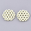 Spray Painted Acrylic Woven Beads FIND-T044-29E-2