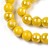 Electroplate Opaque Glass Beads Strands GLAA-T032-P6mm-AB08-2