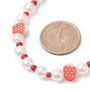 Fruit Polymer Clay & Glass Seed & Acrylic Pearl Beaded Necklace NJEW-JN04582-01-3