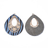 Eco-Friendly Cowhide Leather with Alloy Pendants FIND-N049-06G-2