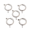 Non-Tarnish 304 Stainless Steel Spring Ring Clasps X-STAS-E104-09D-P-1