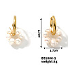 Chic Sweet Donut Brass Freshwater Pearl Hoop Earring for Women CM3023-1-1