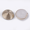 Polyester Thread Fabric Cabochons WOVE-T008-02A-05-3