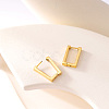 Simple Rectangle Stainless Steel Hoop Earrings OA6686-3-2