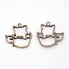 Alloy Open Back Bezel Pendants PALLOY-WH0072-91AB-RS-1