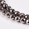 Electroplate Non-magnetic Synthetic Hematite Beads Strands G-J169B-4mm-07-3