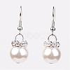 Glass Pearl Beads Dangle Earrings EJEW-JE02180-04-1