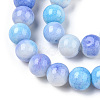 Opaque Crackle Glass Round Beads Strands GLAA-T031-10mm-01T-3
