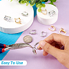 12Pcs 6 Style Brass Micro Pave Cubic Zirconia Hoop Earring Findings ZIRC-PJ0001-06-13