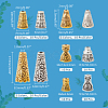 PandaHall Elite 100Pcs 10 Style Tibetan Style Alloy Bead Cones FIND-PH0018-47-2