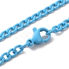 Spray Painted 201 Stainless Steel Curb Chain Necklaces NJEW-R258-01D-2