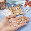 12Pcs 6 Styles Natural Shell Pendants BSHE-TA0002-06-6