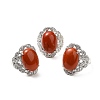 Natural Red Jasper Adjustable Rings RJEW-P043-04P-23-1